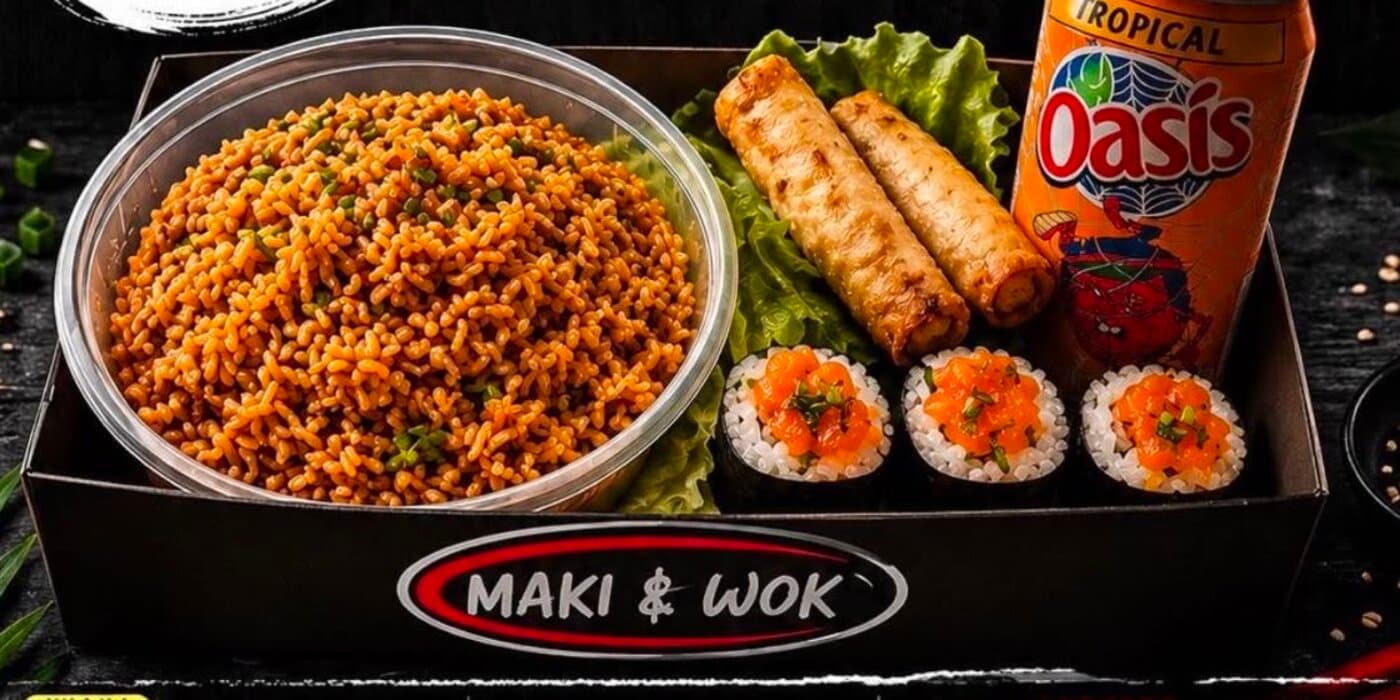 La Box du Peuple : un wok, deux nems, quatre sushis et une boisson